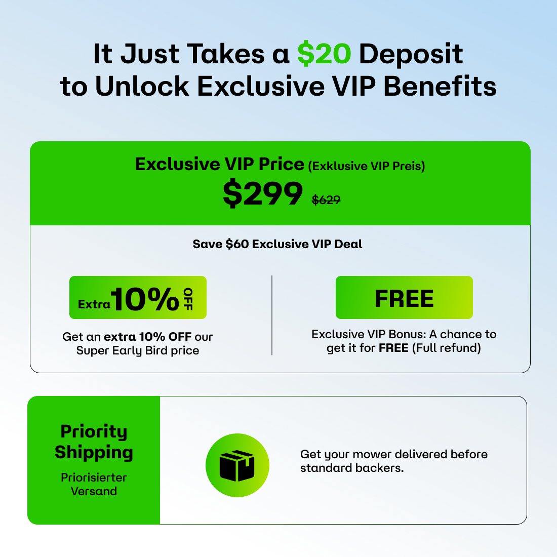 RoboUP Raccoon 2 SE – VIP Deposit ($20)