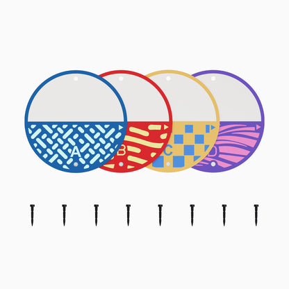 Raccoon 2 SE Navigation Passage Plates, 4-Pack Pathway Markers for Robotic Lawn Mower, Vision-AI Recognition Kit for Cross-Path Navigation & Zone Transition, Weather-Resistant & Easy Install